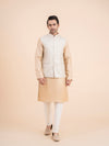 Champagne Gold Embroidered Nehru Jacket
