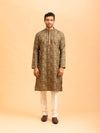 Earth-Toned Paisley Jacquard Kurta