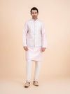 Light Pink Embroidered Nehru Jacket