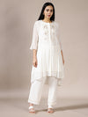 Pure White Embroidered Chiffon Set