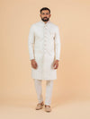 Ivory Arabesque Heavy-Embroidered Sherwani