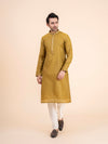 Mustard Yellow Woven Kurta Set