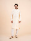 Ivory Jacquard Kurta Set