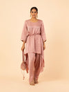 Mauve Gleam Dhoti Co-ord Set