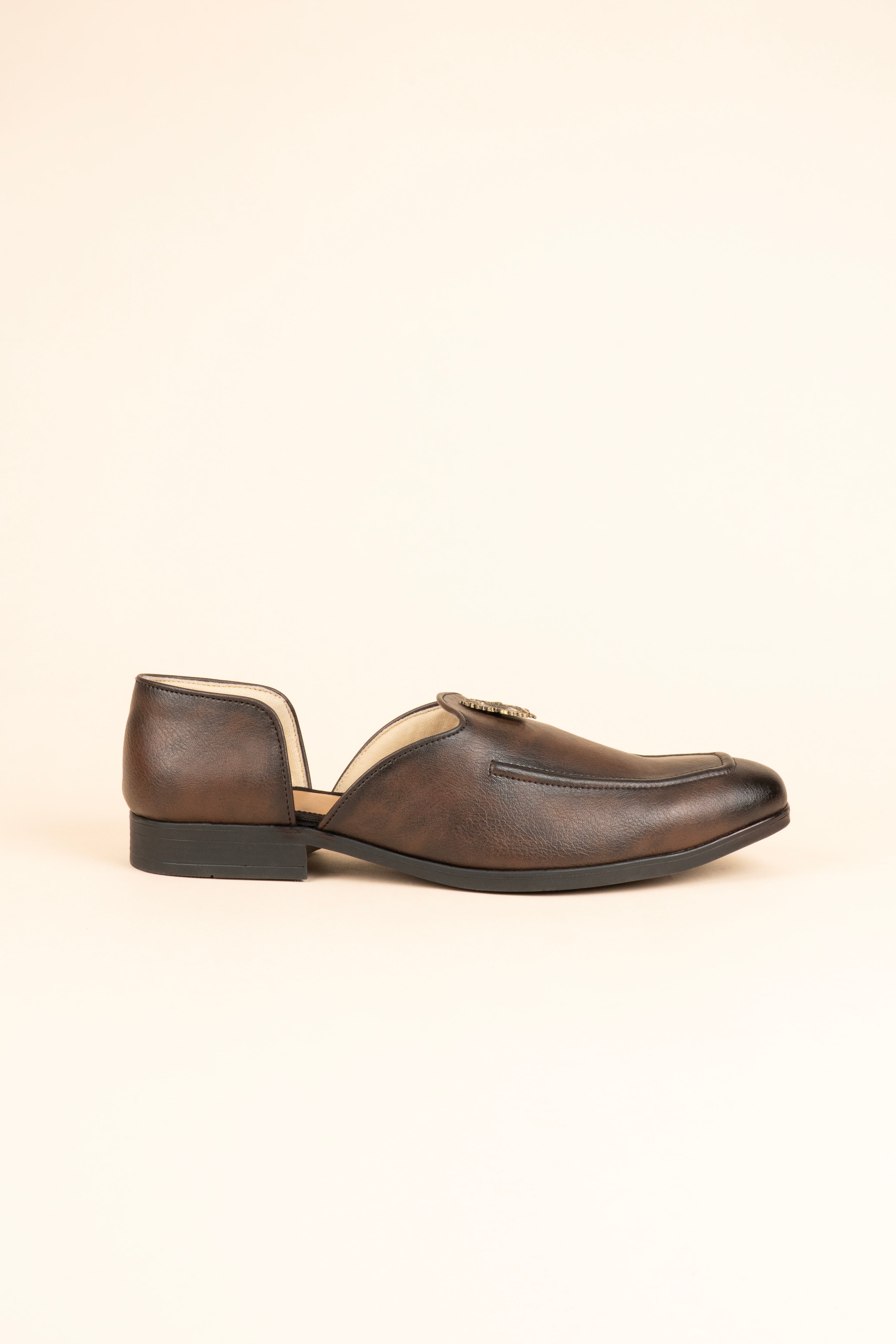 The Antique-Medallion Dark Coffee Loafer