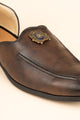 The Antique-Medallion Dark Coffee Loafer