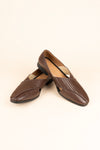 The Woven-Strap Brown Mojari
