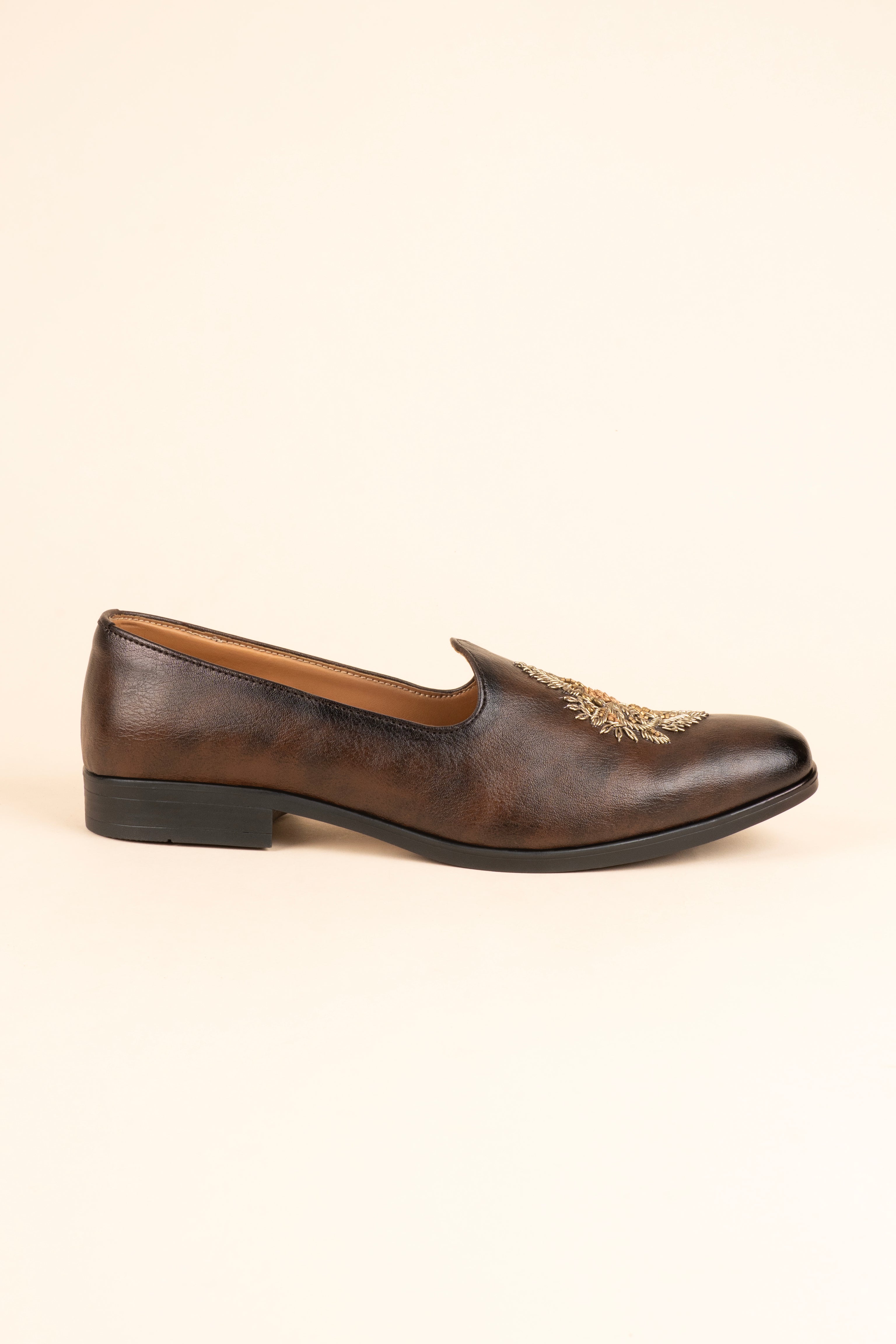 The Zardosi-Embroidered Burnished Loafer