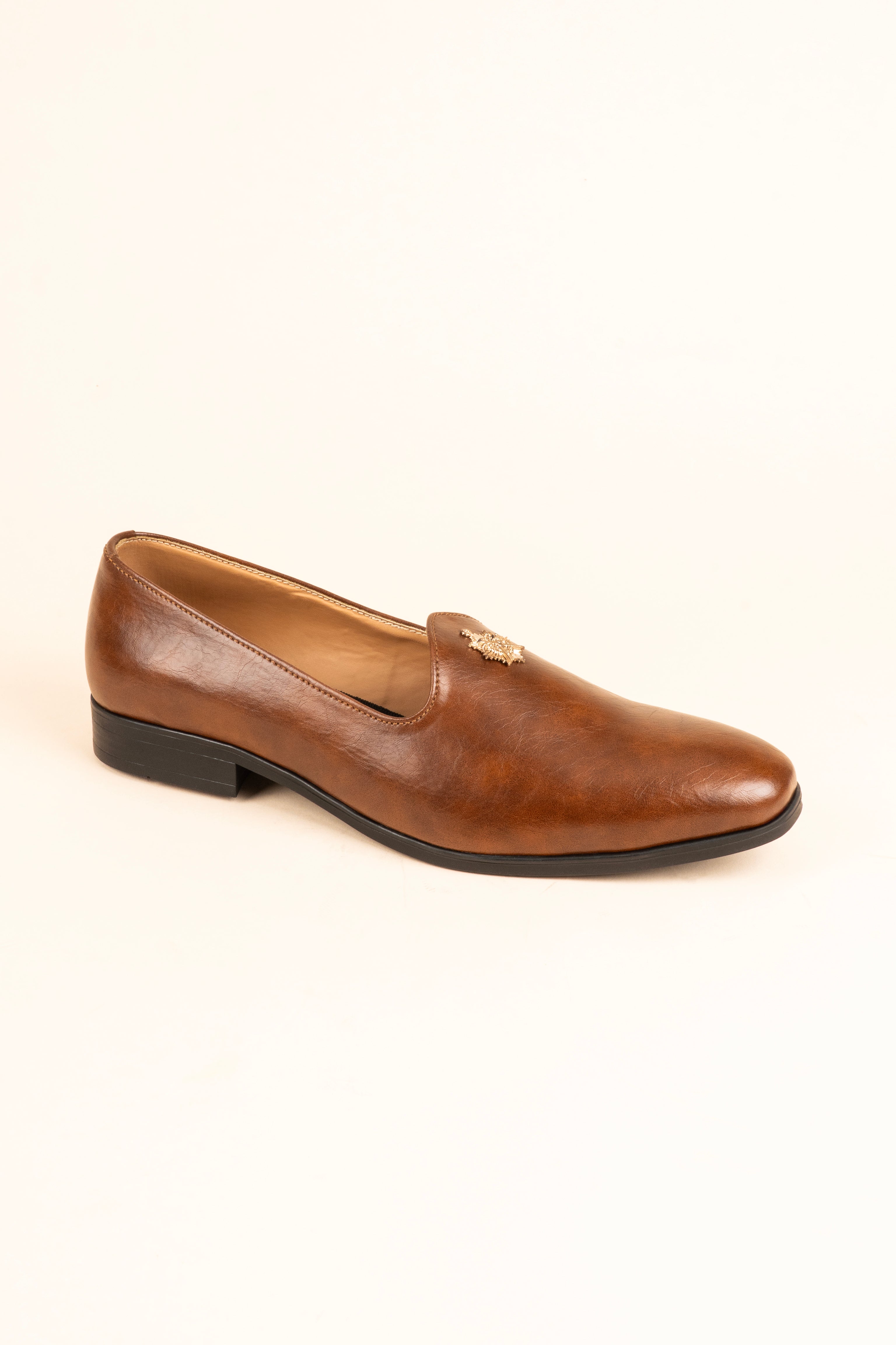 The Gold-Medallion Tan Loafer