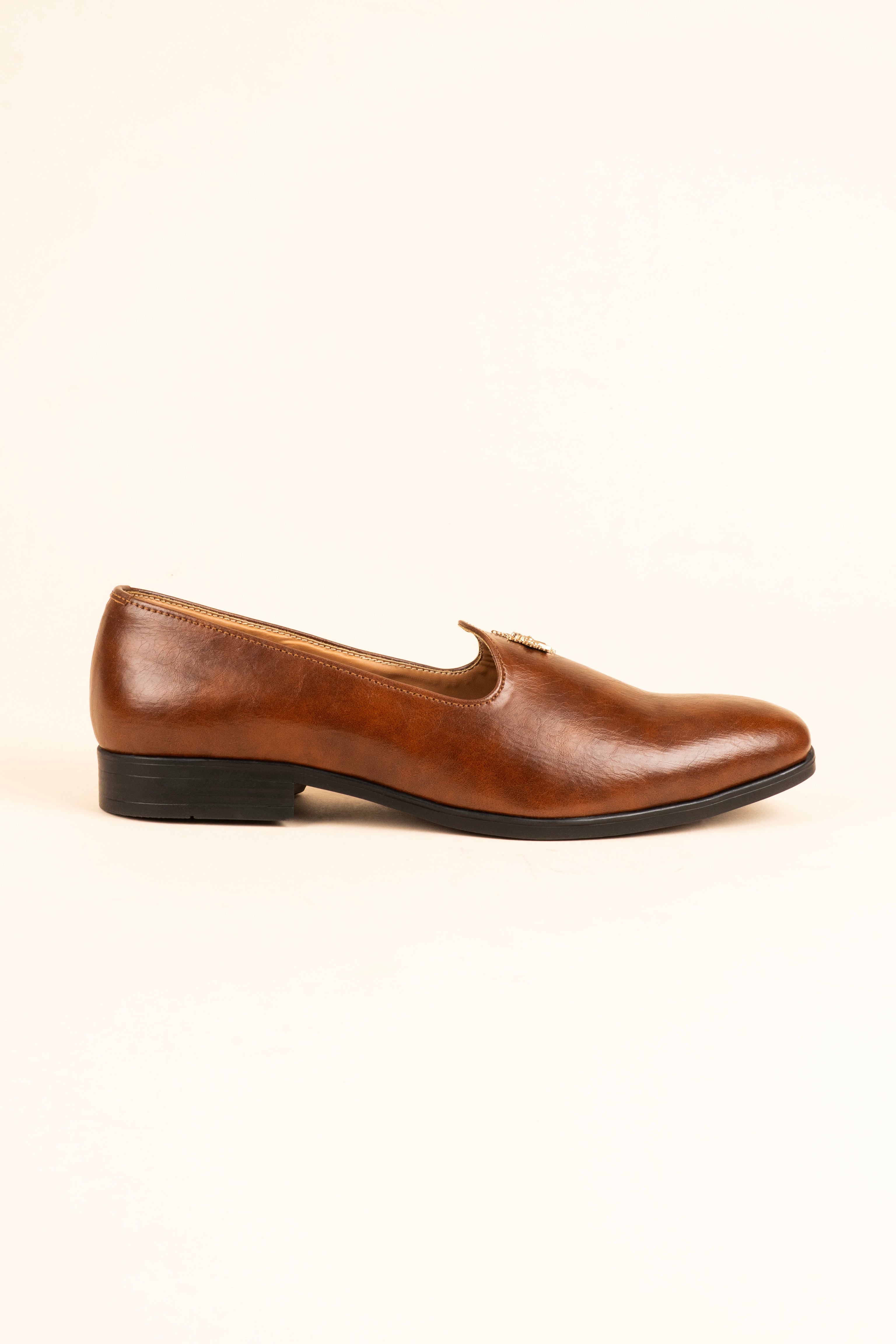 The Gold-Medallion Tan Loafer