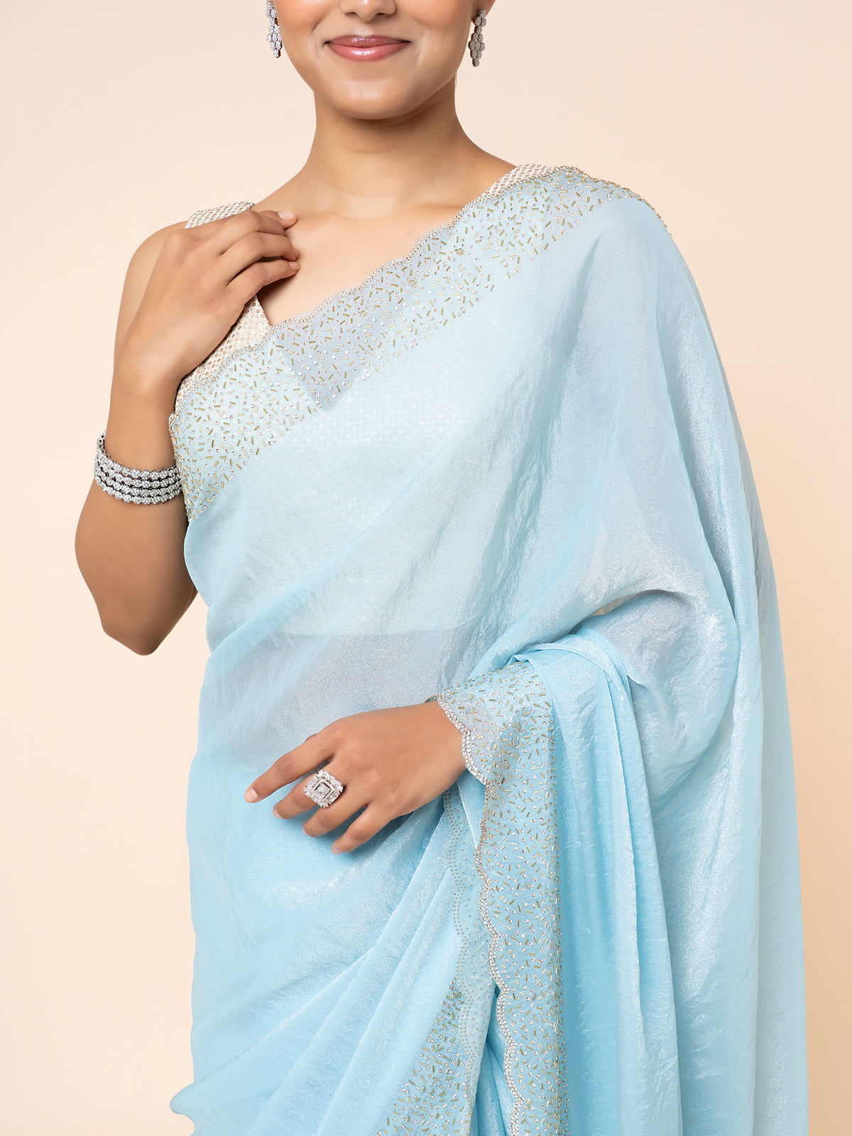 Powder Blue Serenity Saree