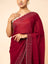 Crimson Noir Scalloped Saree