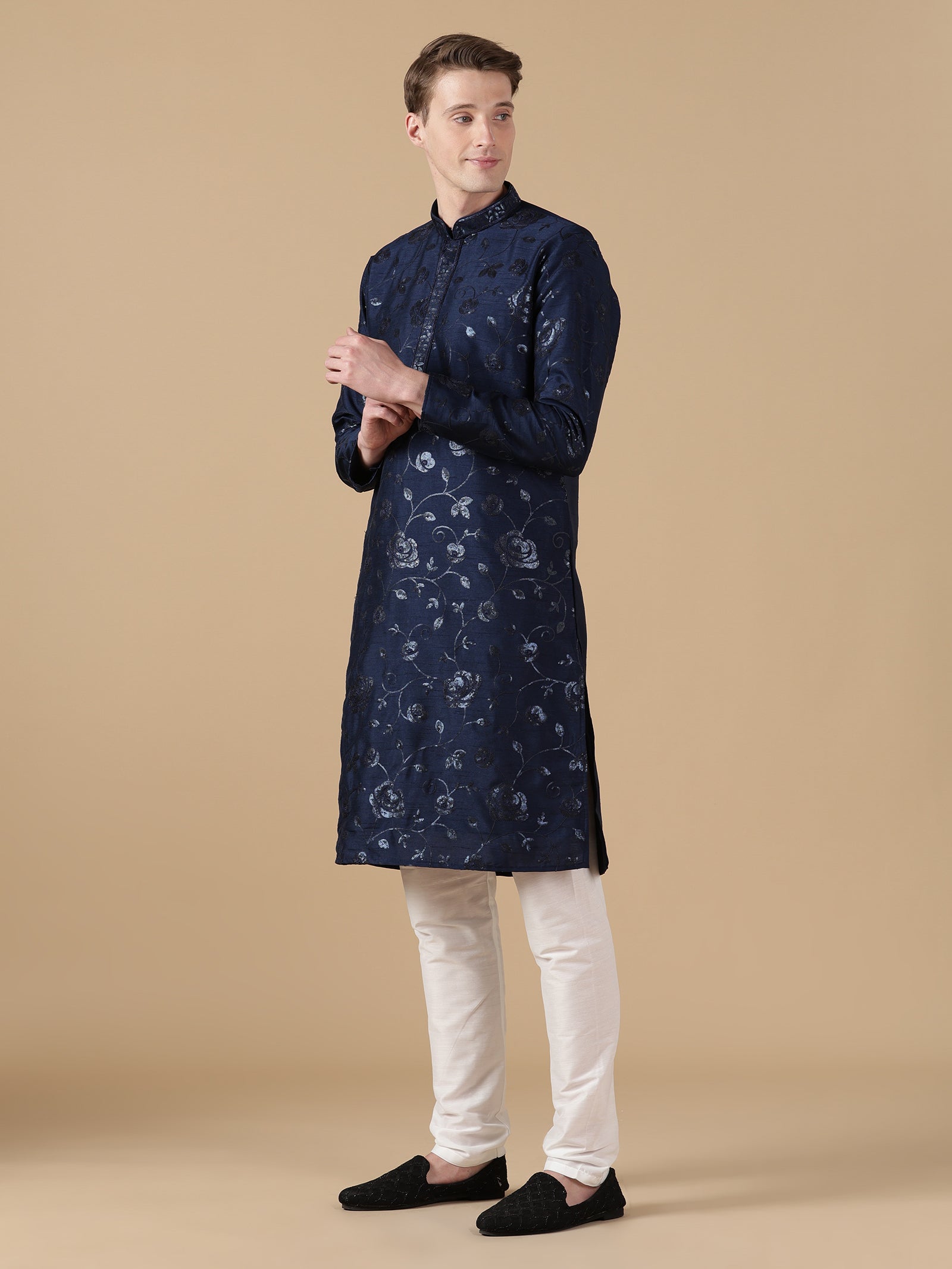 The Midnight Blue Floral Mirage Kurta Set