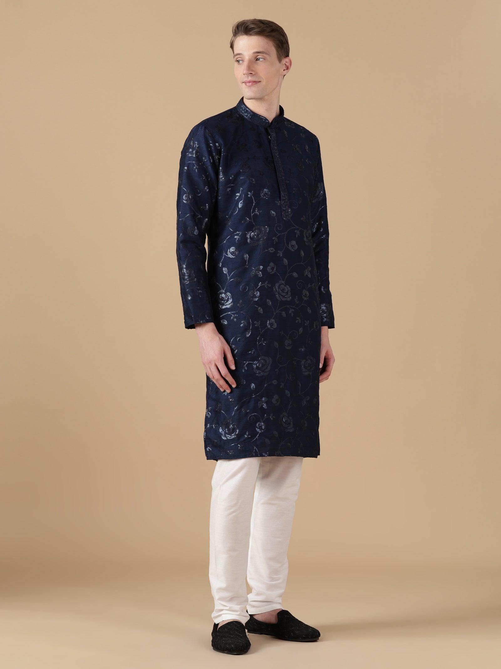The Midnight Blue Floral Mirage Kurta Set