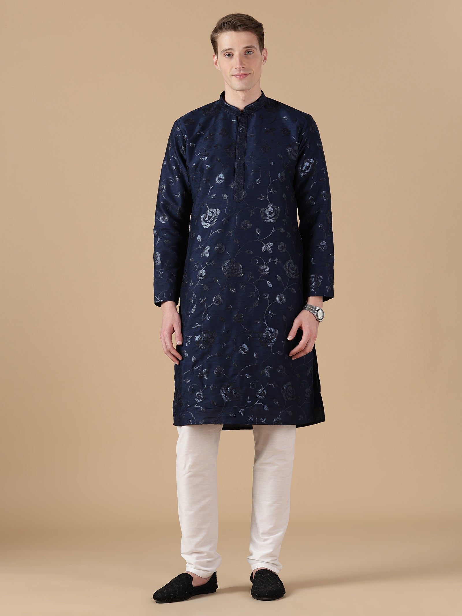 The Midnight Blue Floral Mirage Kurta Set
