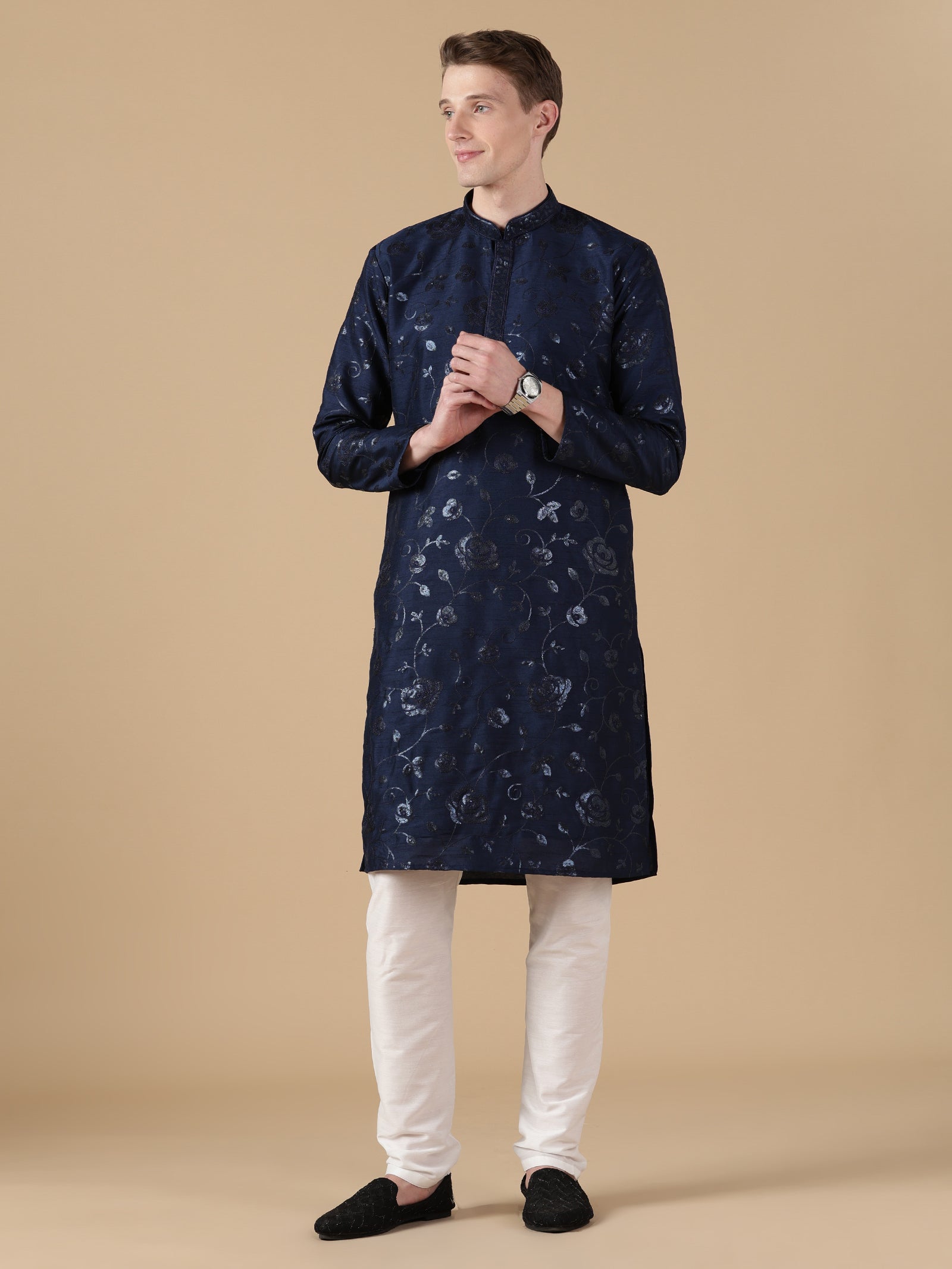 The Midnight Blue Floral Mirage Kurta Set