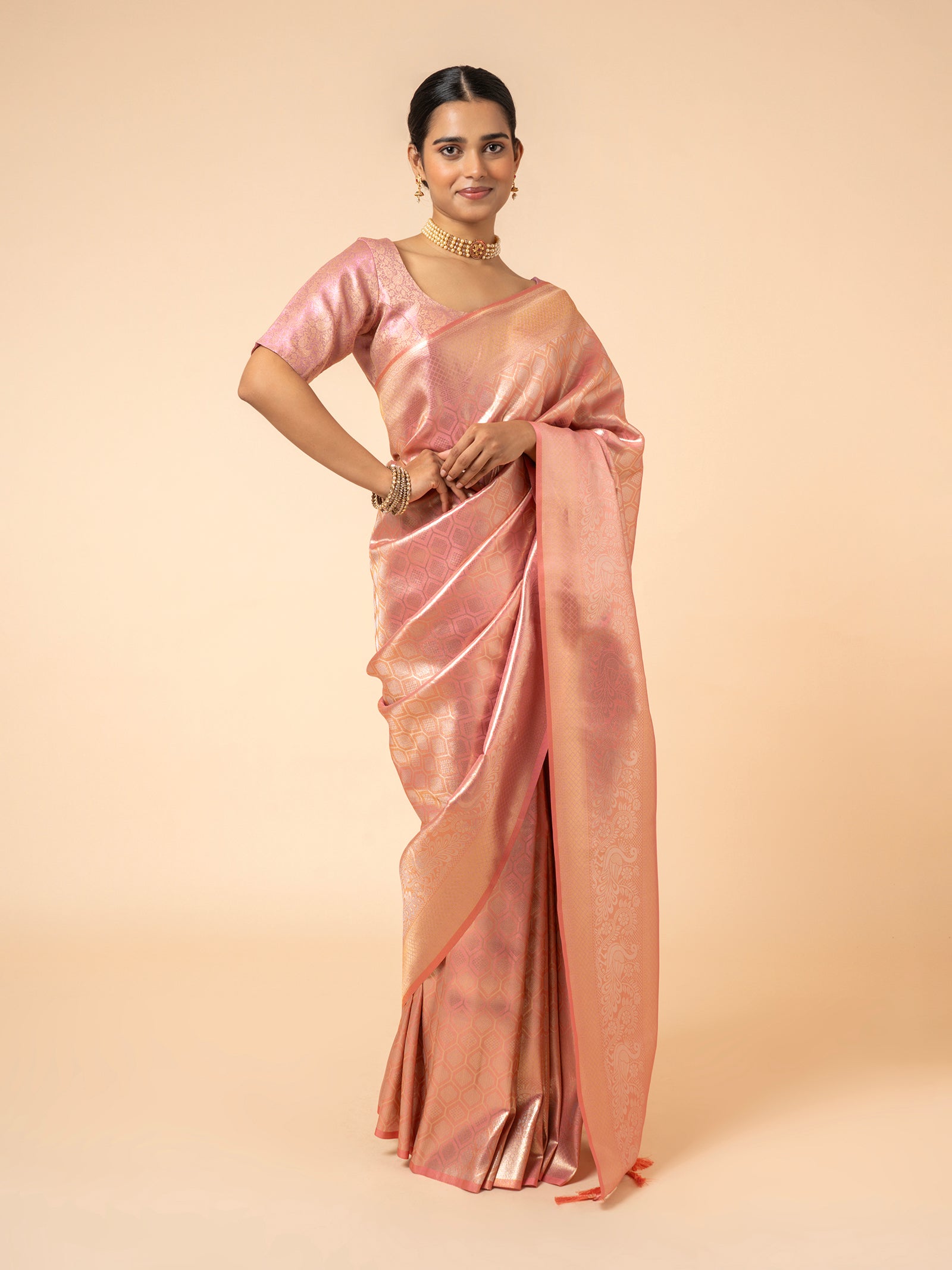 Rose Quartz Heritage Saree