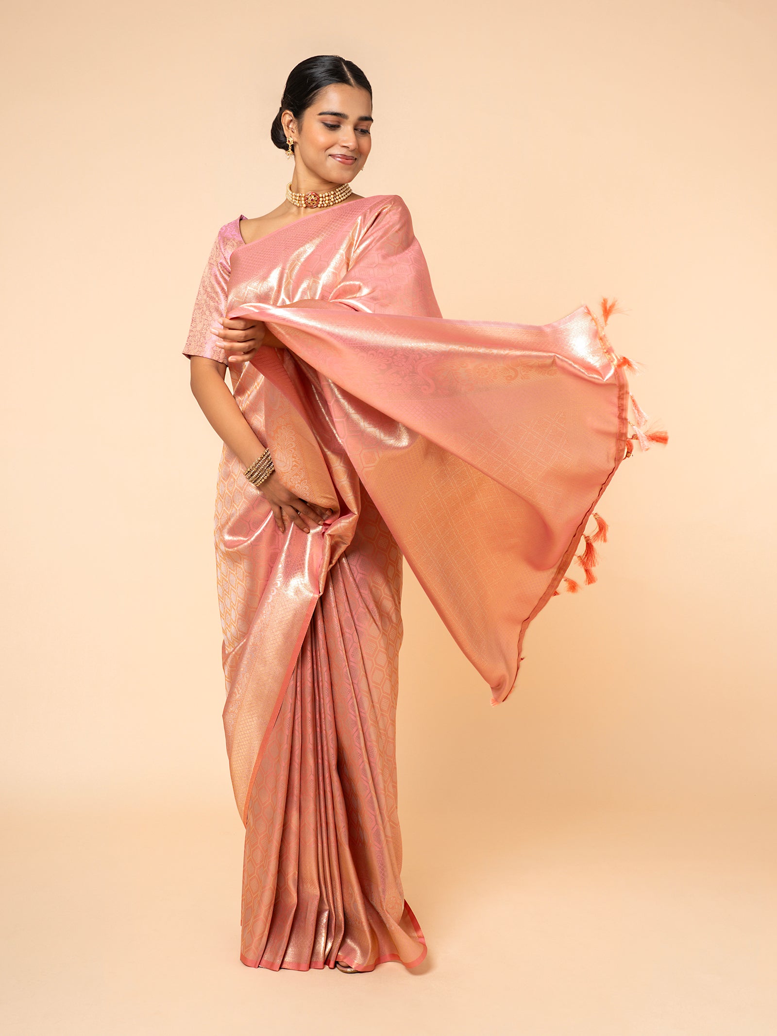 Rose Quartz Heritage Saree