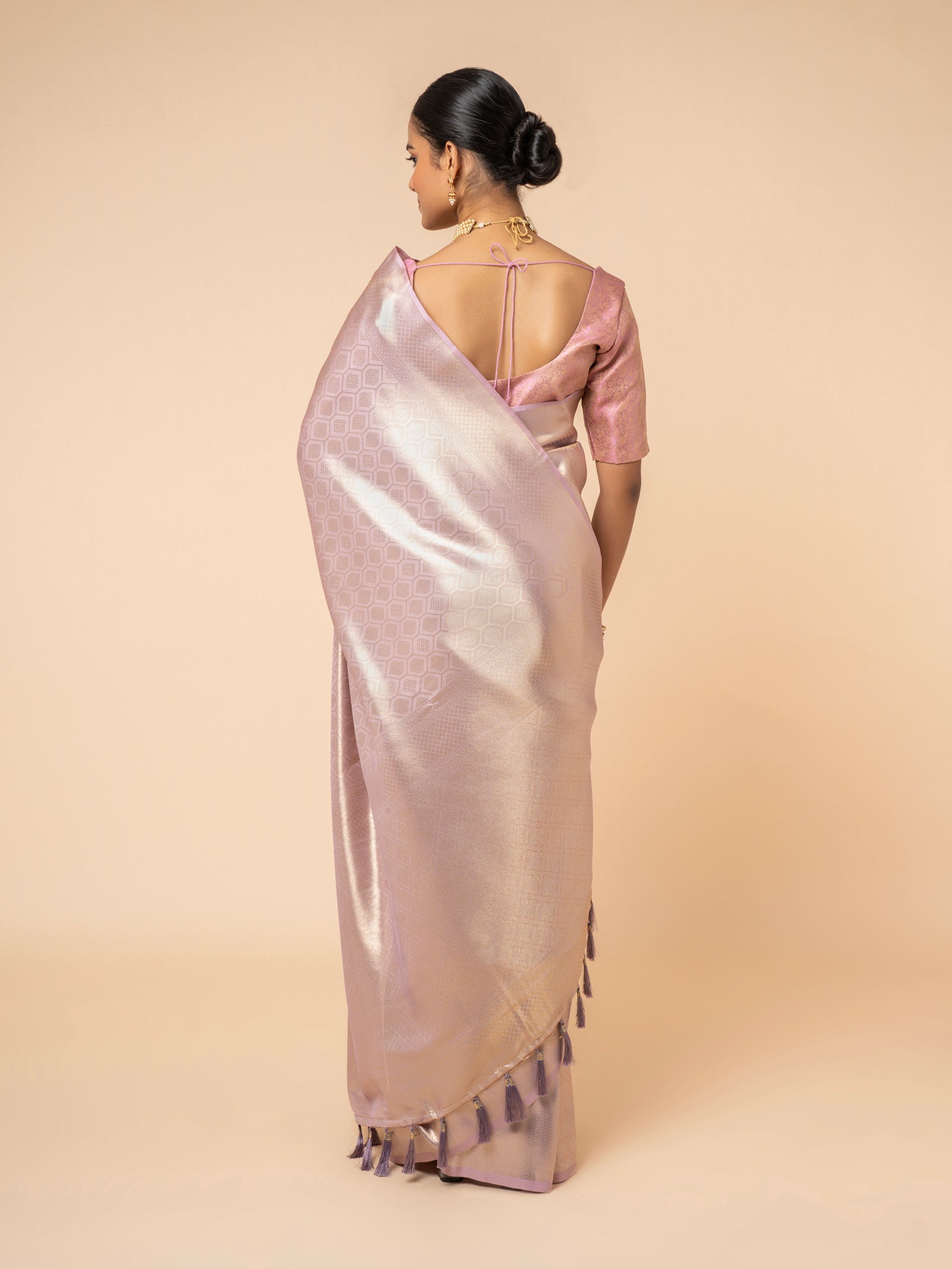 The Mauve Metallic Heritage Saree