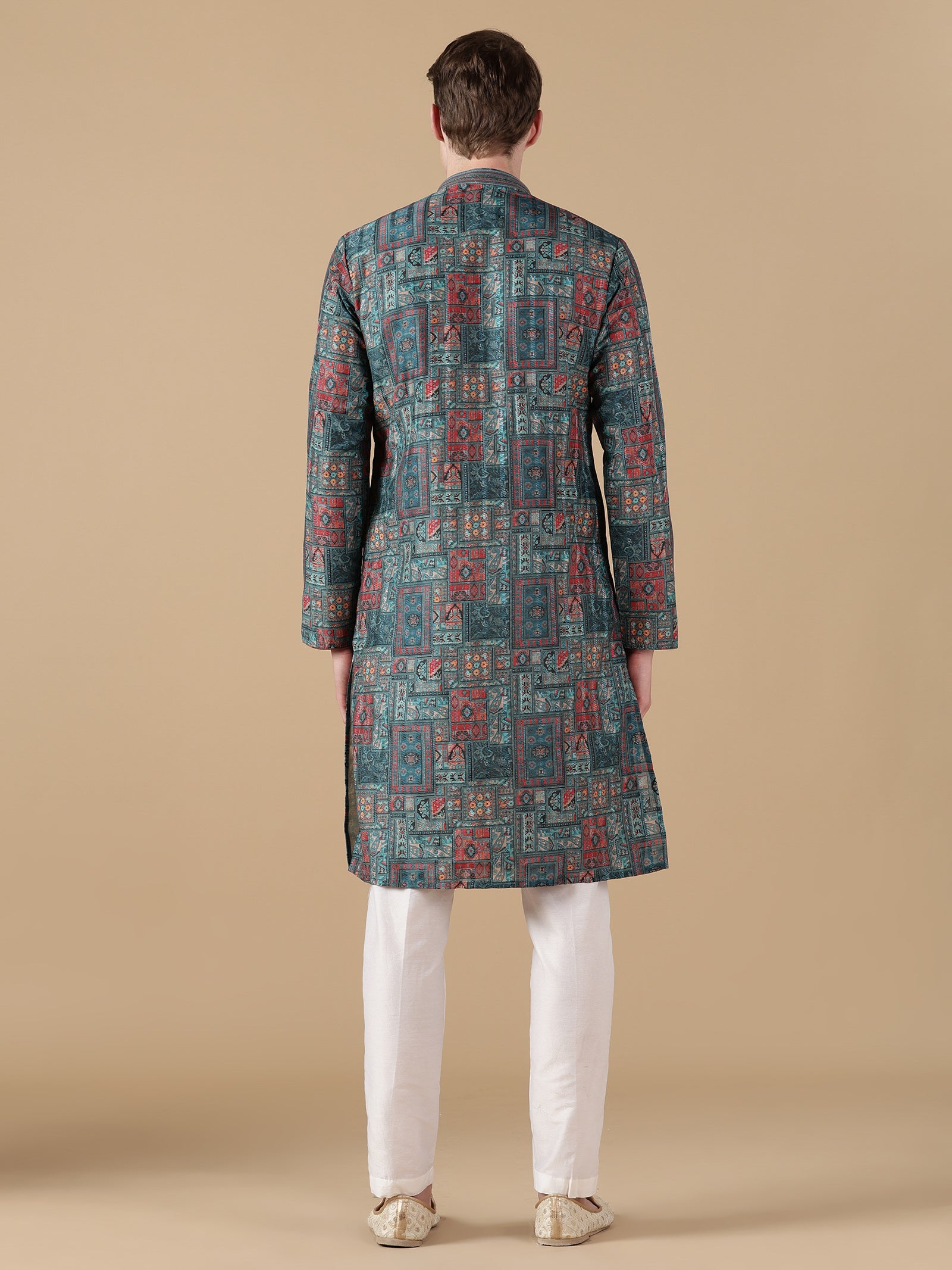 The Teal Mosaic Artifact Kurta Set