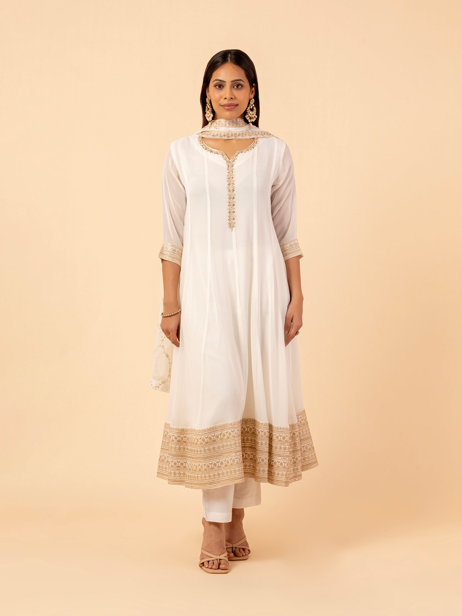 Ivory Glace Silk Ensemble Set