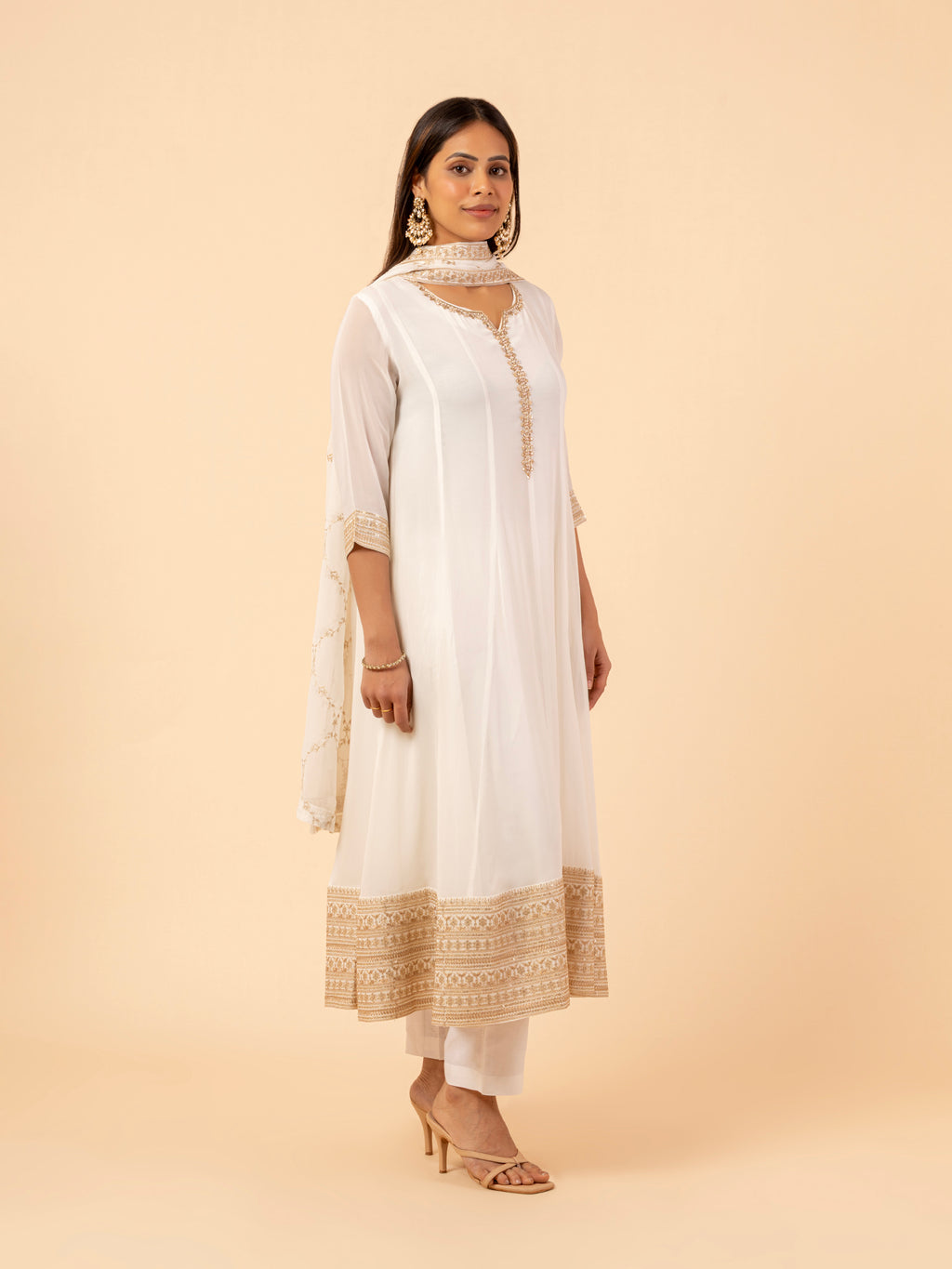 Ivory Glace Silk Ensemble Set