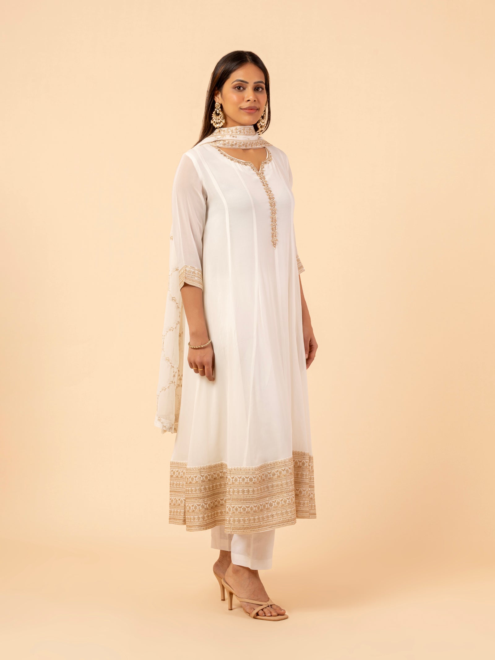 Ivory Glace Silk Ensemble Set