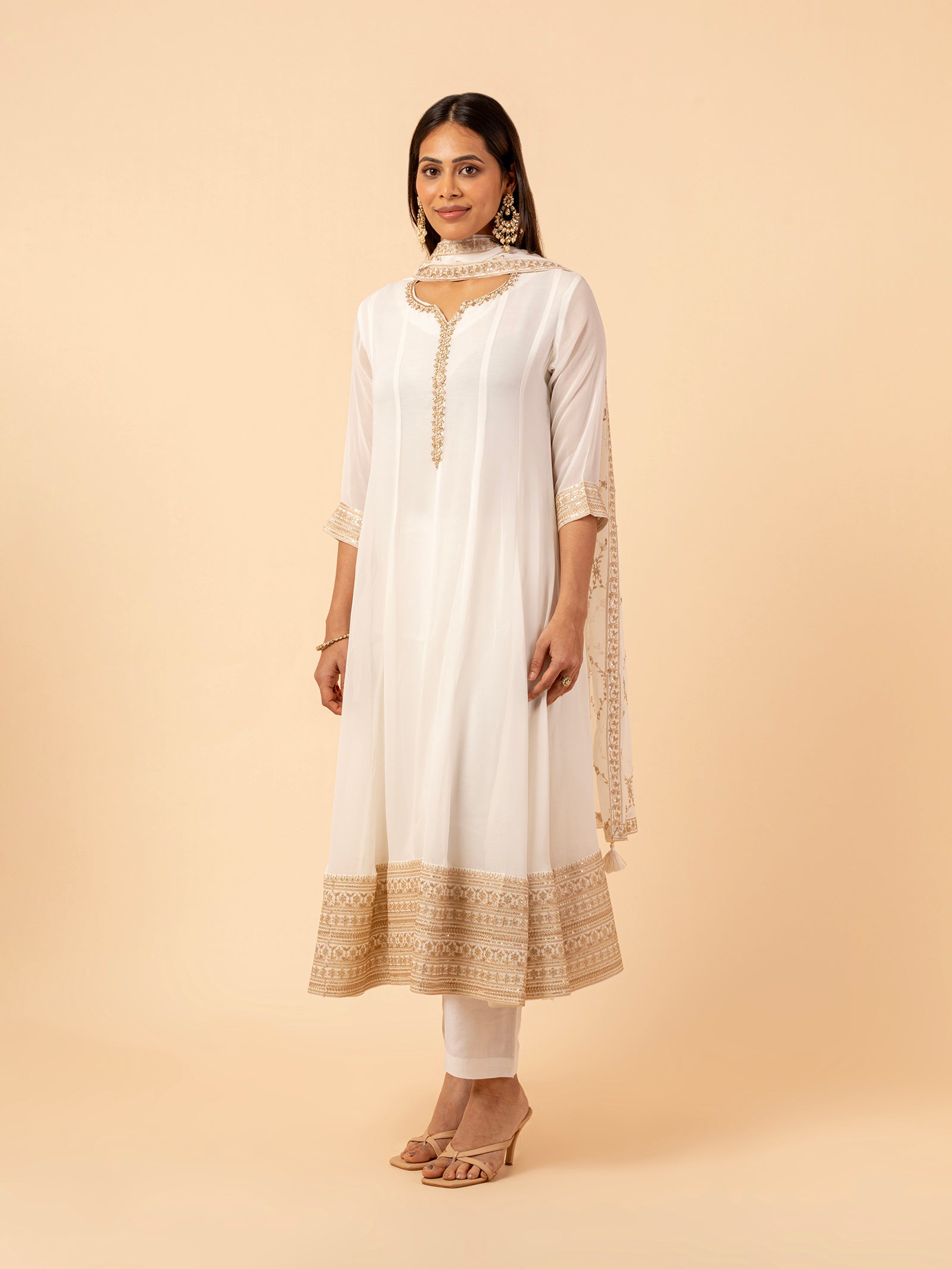 Ivory Glace Silk Ensemble Set