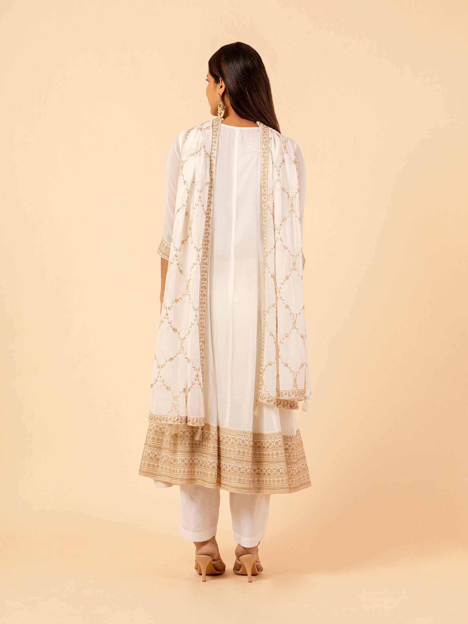 Ivory Glace Silk Ensemble Set