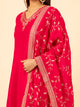 Crimson Vine Embroidered Silk Set