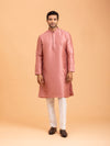 Rose Gold Silk Blend Kurta Set