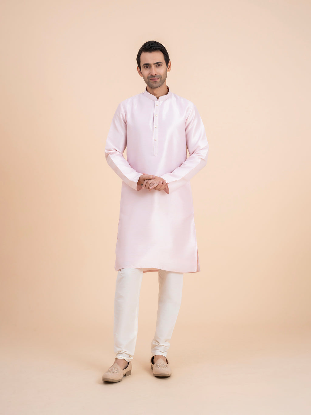 Soft Pink Solid Kurta Set