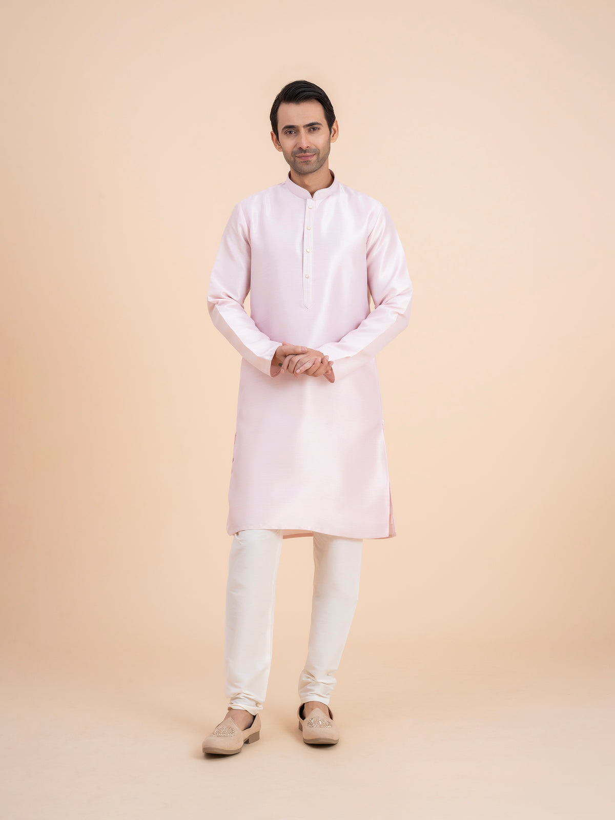 Soft Pink Solid Kurta Set