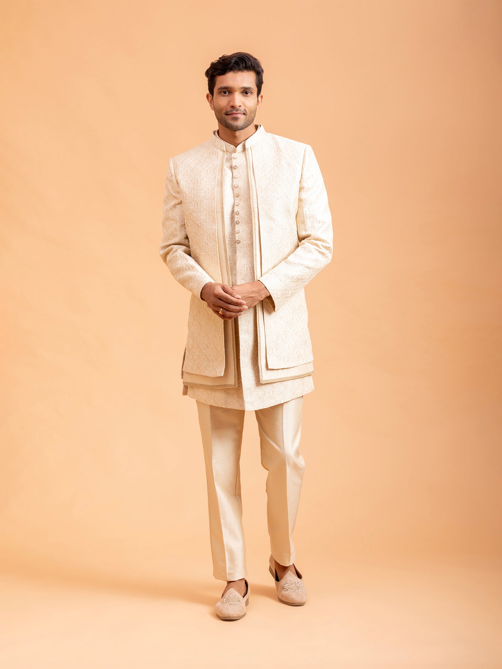 Golden Heirloom Embellished Indo-Western Set