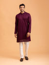 Deep Burgundy Sequin Embellished Kurta
