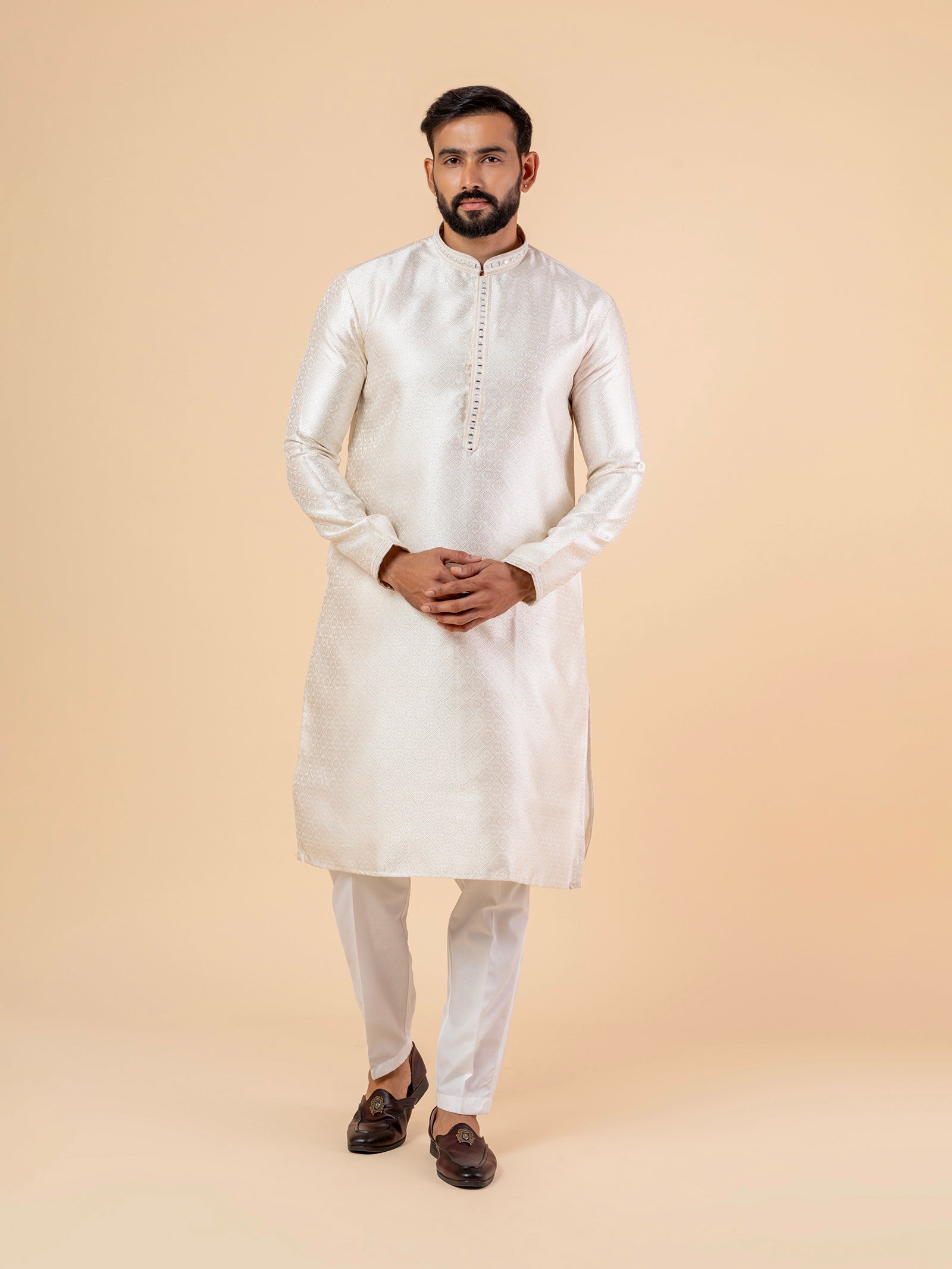 Ivory Tessera Kurta Set