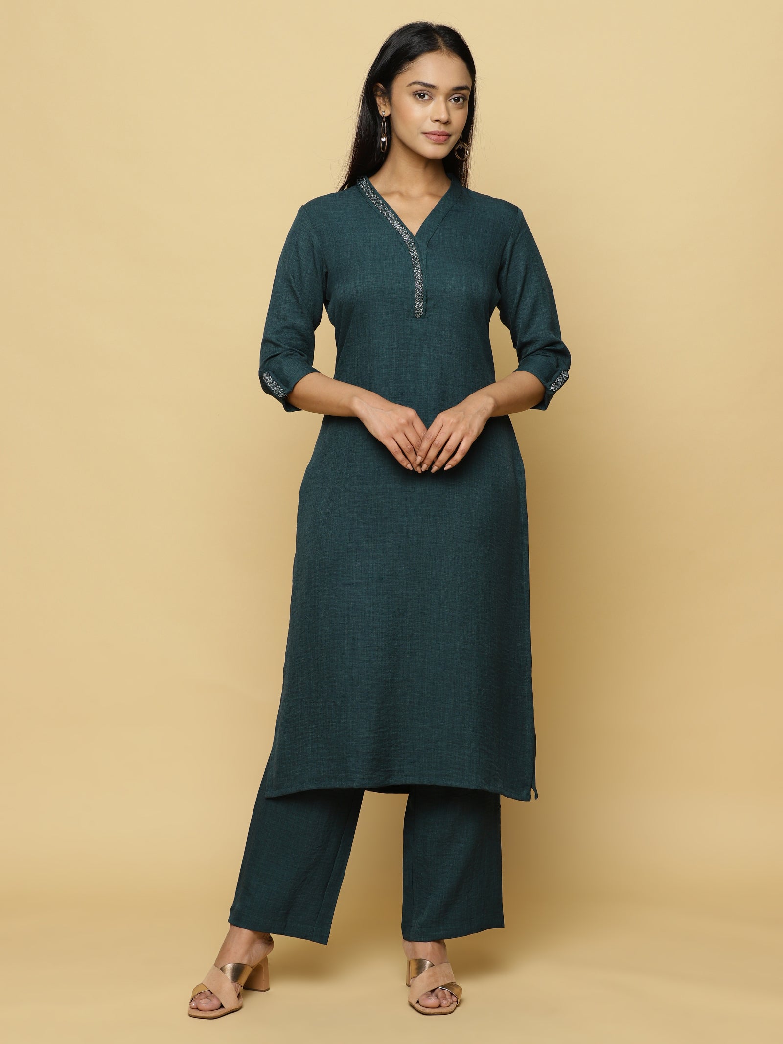 Forest Green Textured Co-ord Set