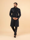 Dark Onyx Allover-Sequined Sherwani