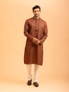 Maroon Geometric Patterned Kurta