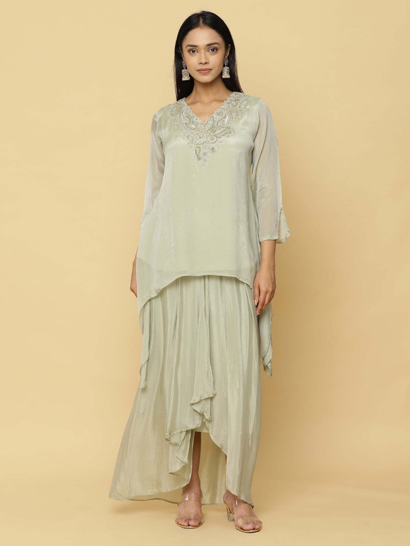 Sage Green Layered Coord Set
