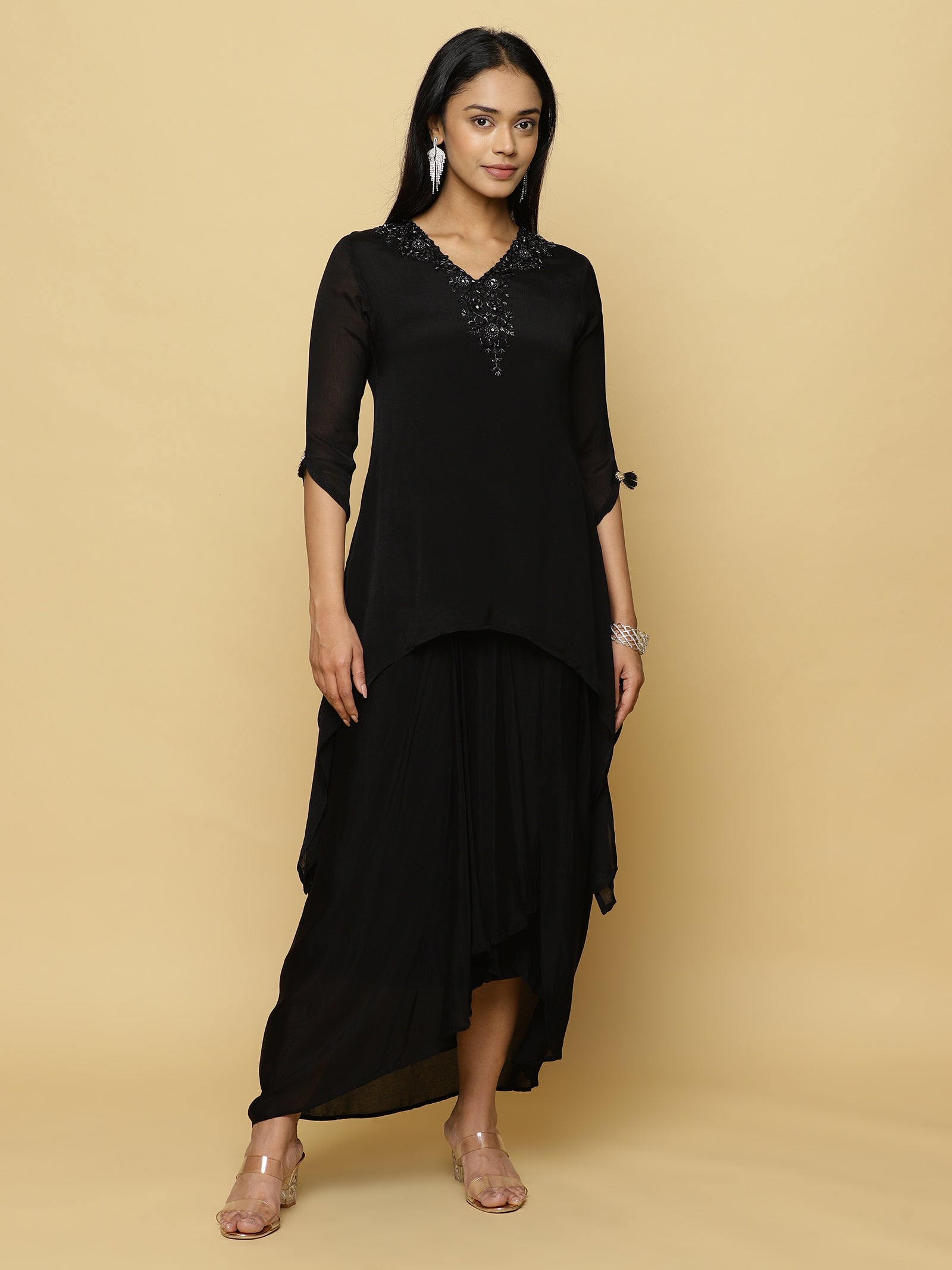 Black Layered Co-ord Set