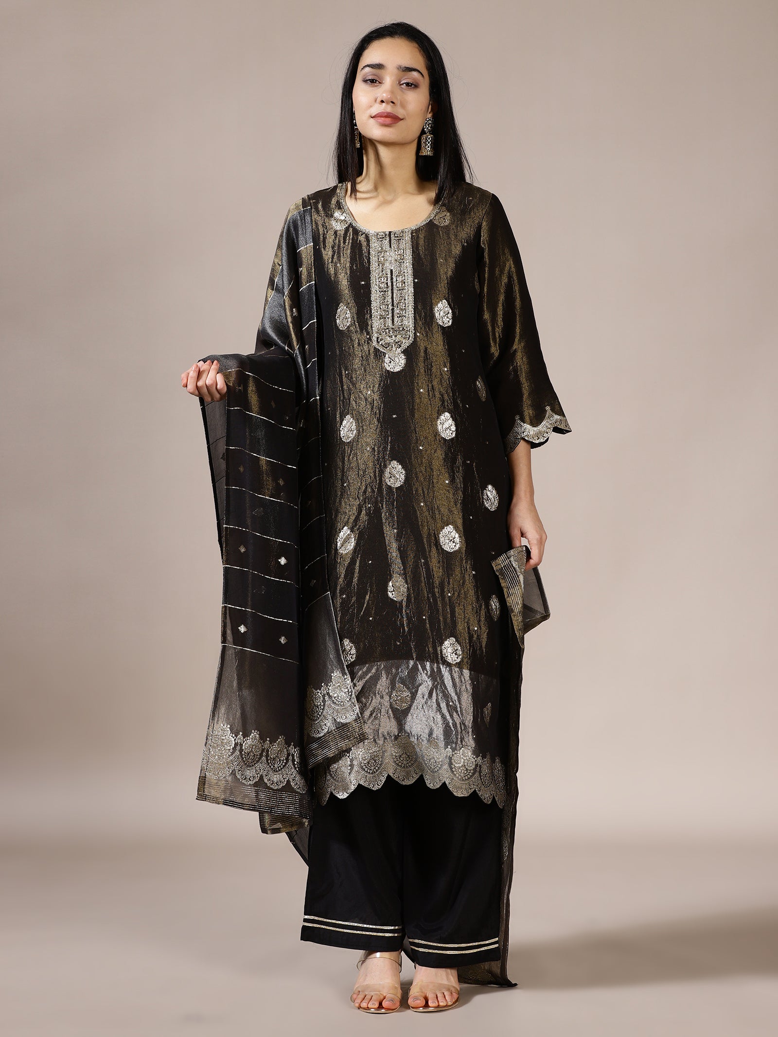 Iridescent Black Suit Set