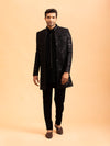Obsidian Noir Sequin Indo-Western Set