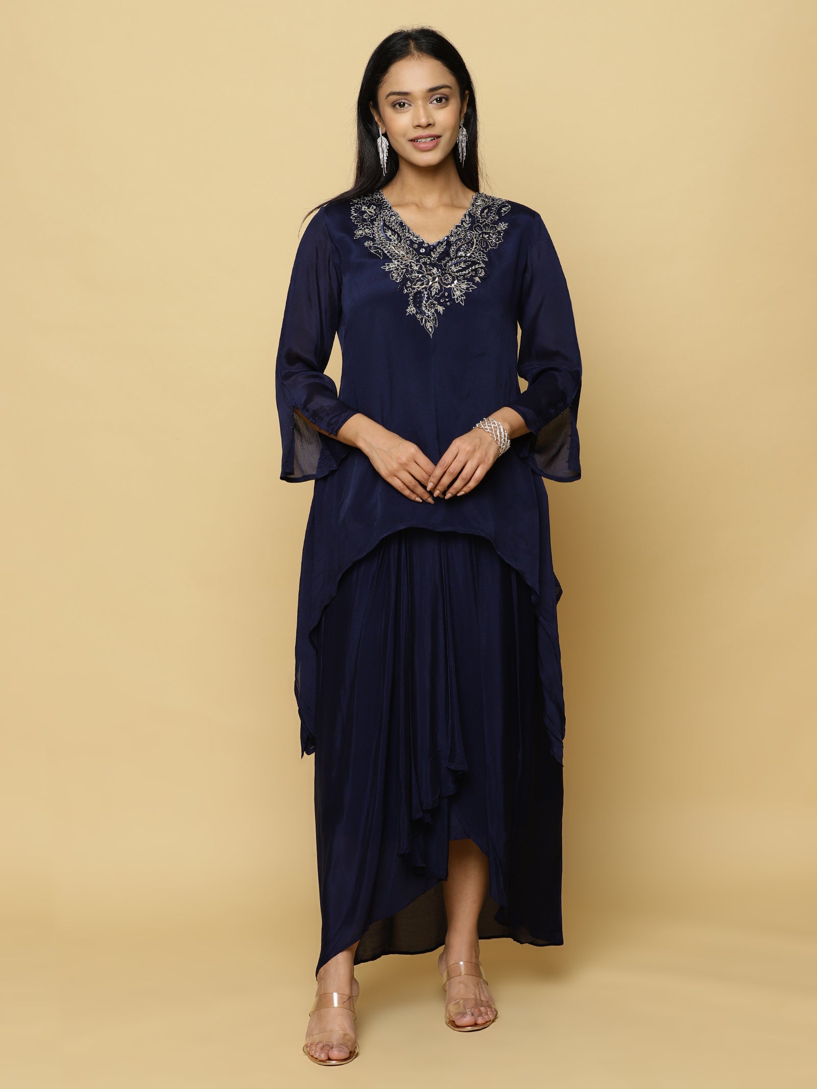 Navy Blue Layered Co-ord Set