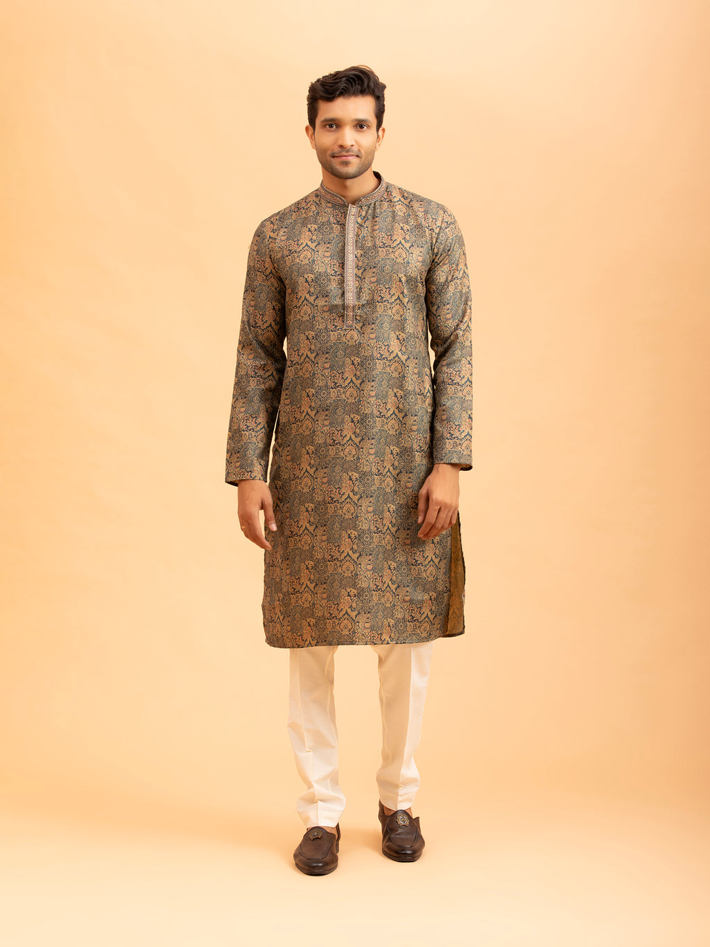 Rustic Gold Paisley Kurta