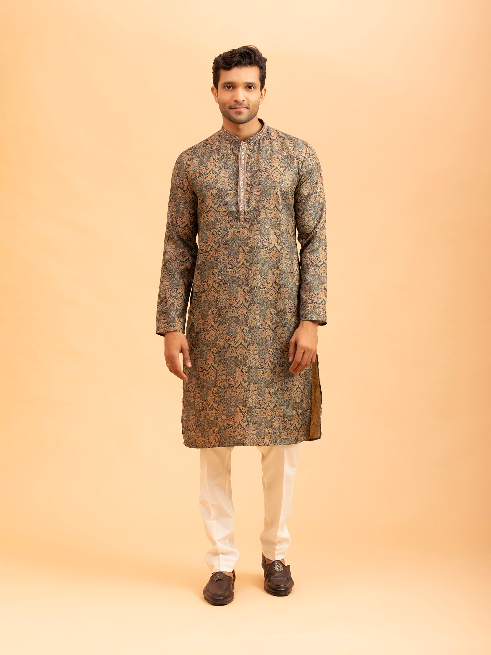 Rustic Gold Paisley Kurta