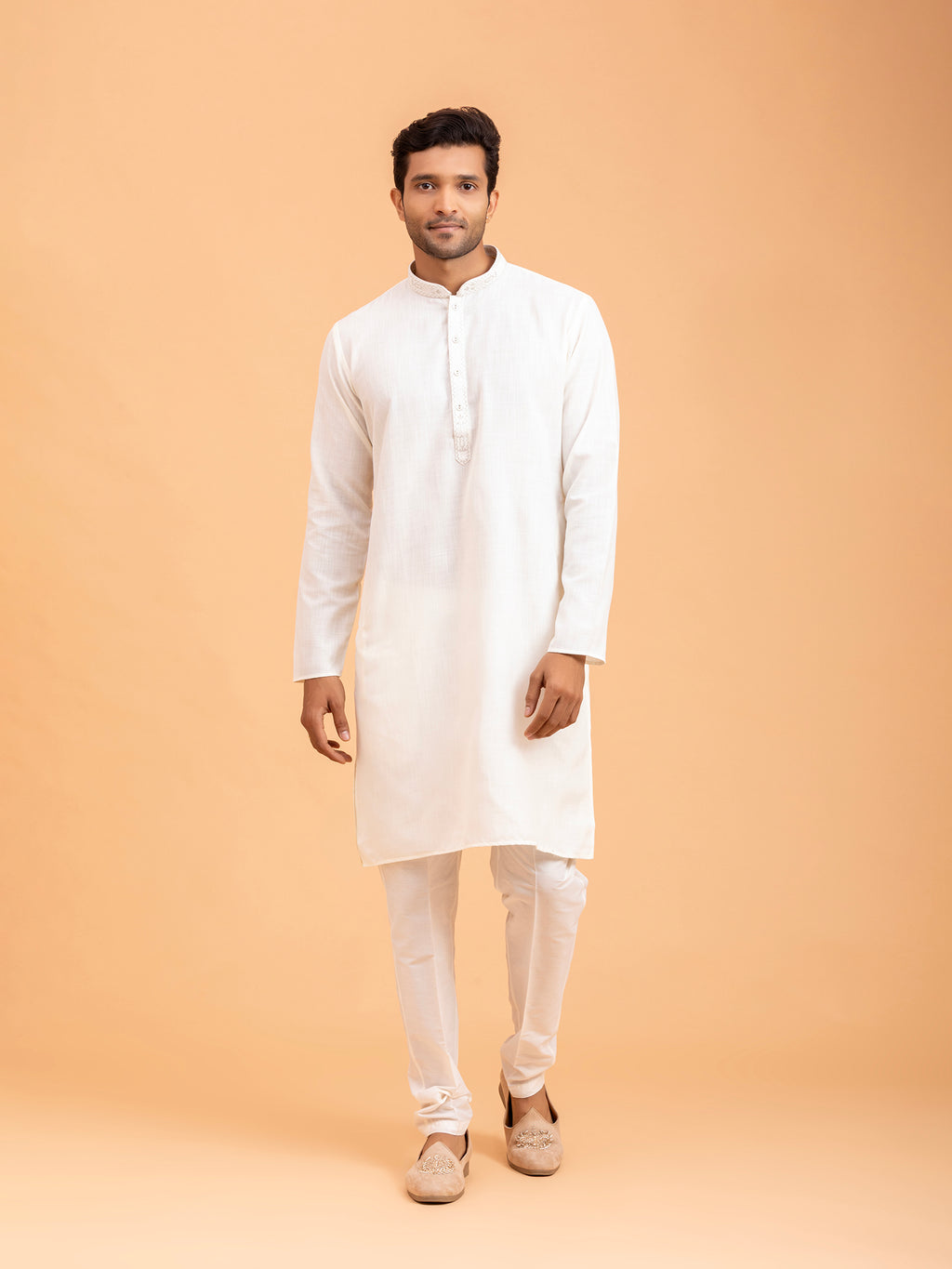 Ivory Minimalist Solid Kurta Set