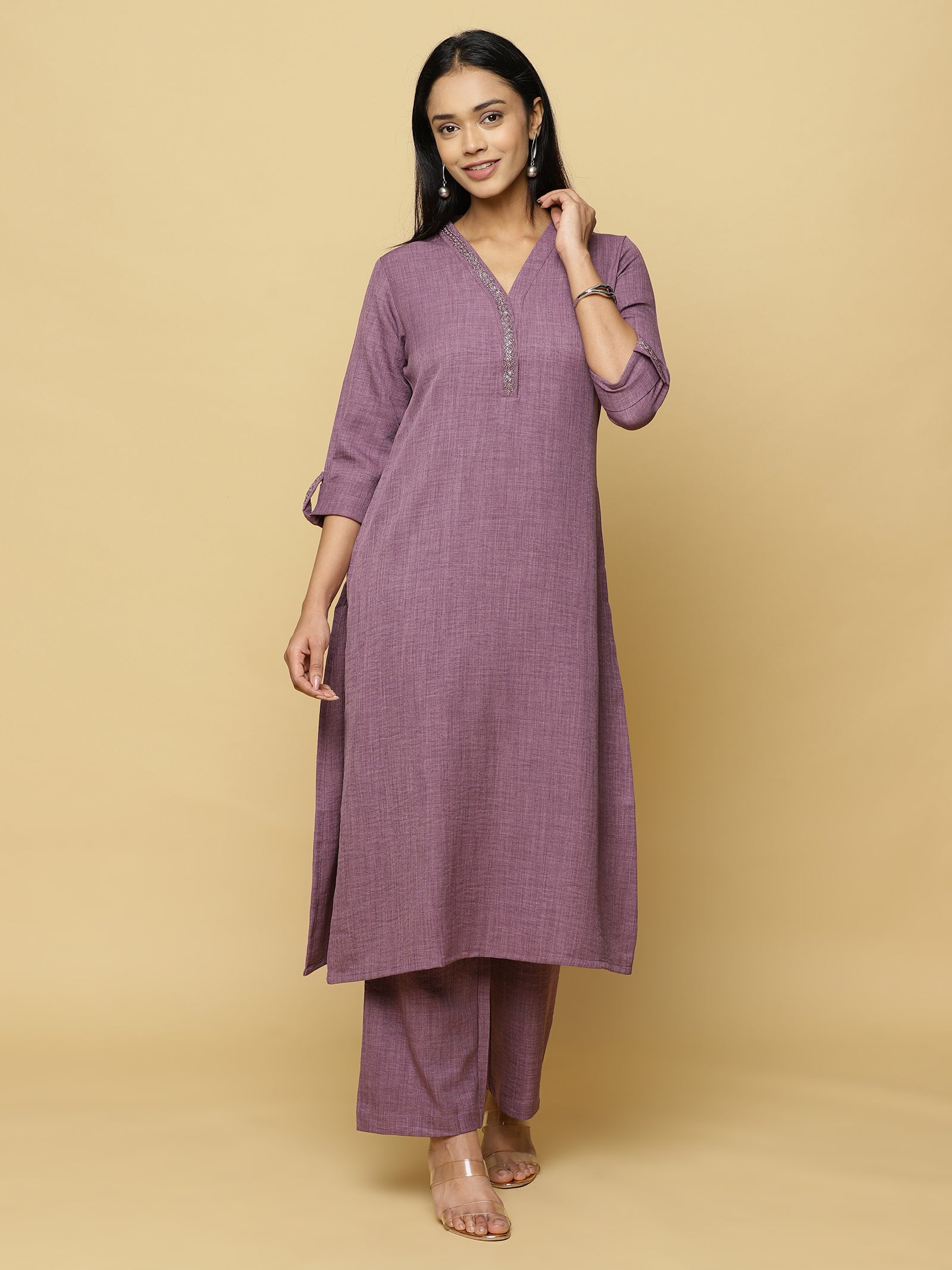 Lavender Textured Co-ord Set