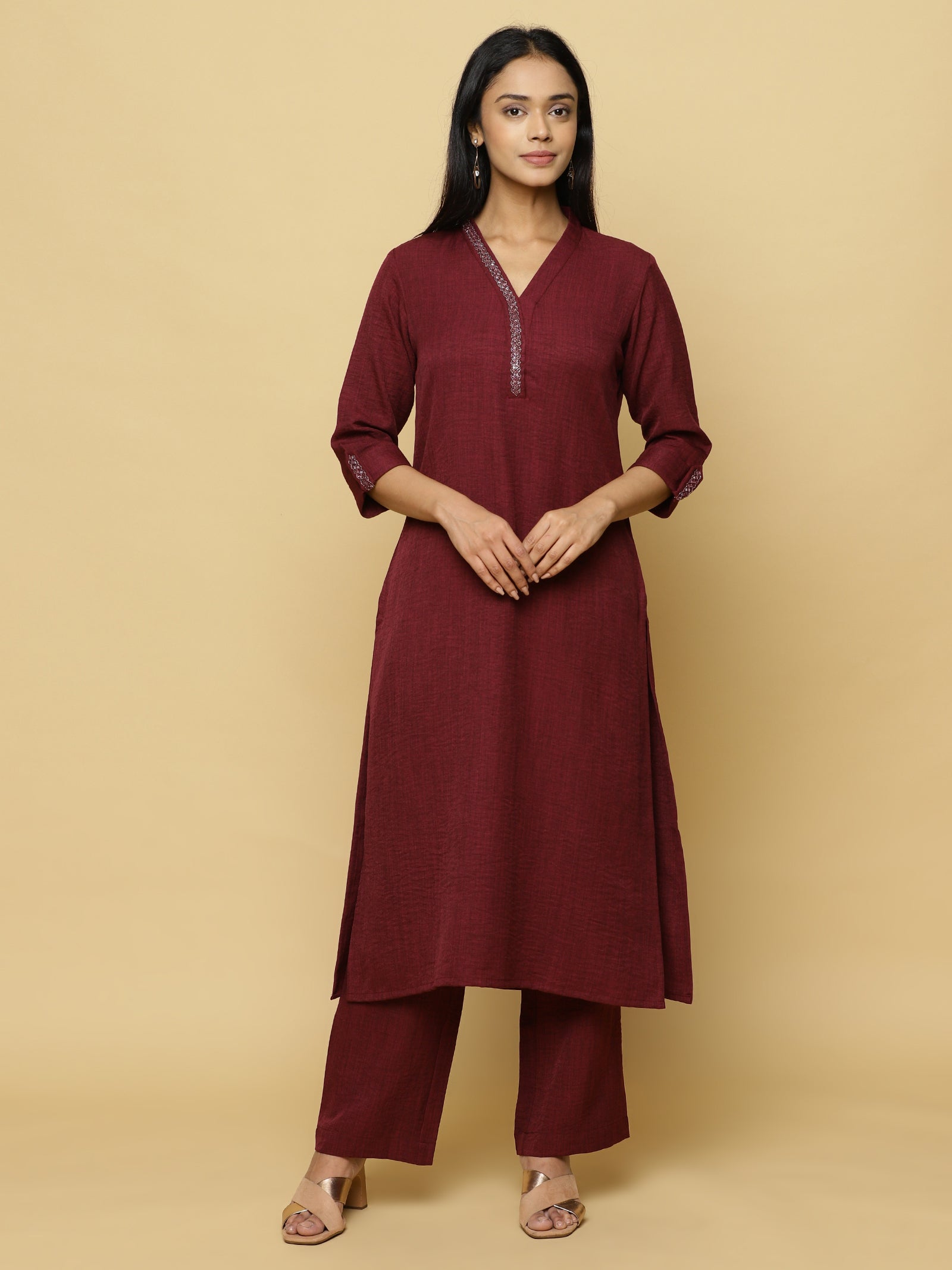 Merlot Textured Co-ord Set