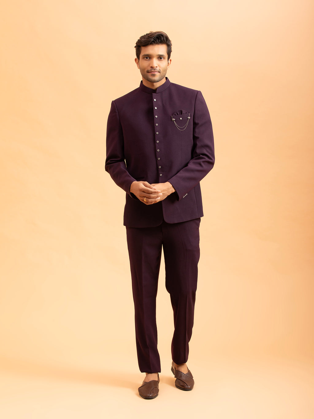 Royal Plum Tailored Jodhpuri Set